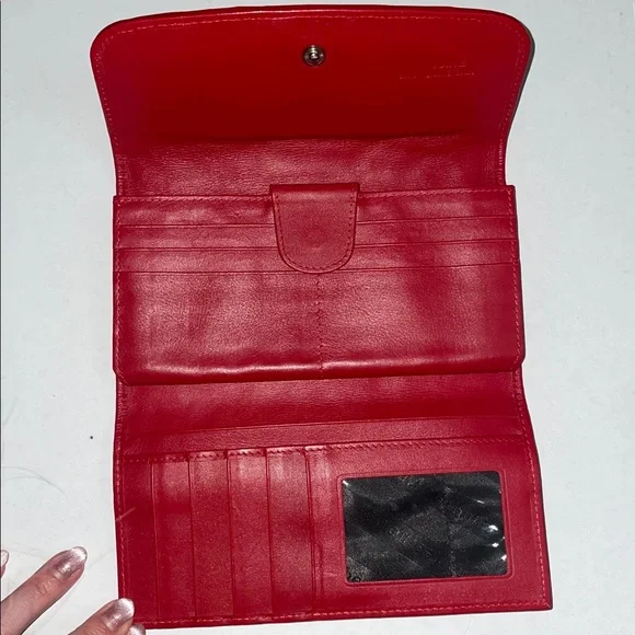 Red Genuine Crocodile Leather Wallet or Clutch - Picture 3 of 5